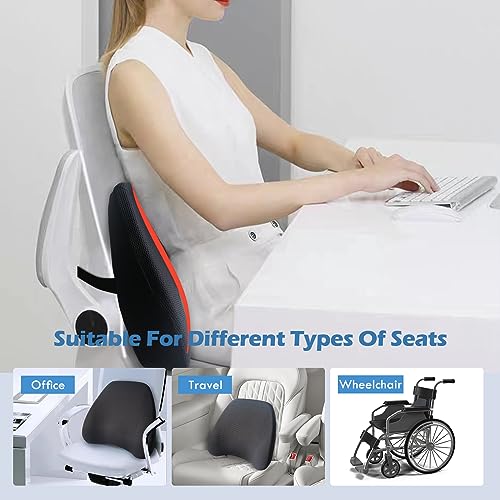 Super Cozy Lumbar Support Pillow for Car/Office Chair, 100% Memory Foam - color: Backsaver-two