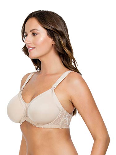 PARFAIT Leila Women's Full Figure Underwire Maternity Seamless Cup Nursing Bra Style NB502 - color: Bare, size: 32G