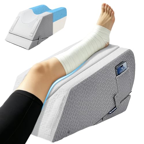 Leg Elevation Pillow for After Surgery, Adjustable 4 Heights & 2 Slope