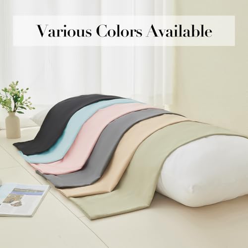 DOWNSTORIA Body Pillow Cover, Ultra Soft Microfiber Long Pillowcase, Envelope Closure Large Pillow Cases 20x54 inch (Light Blue) - color: Light Blue