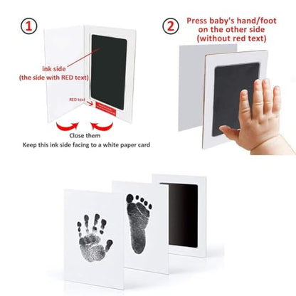 Large Inkless Hand and Footprint Kit, Baby Keepsake, 2-Pack - color: Black and Pink