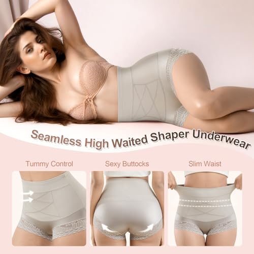 Women Shapewear Tummy Control Underwear High Waisted Girdle Body Shaper Postpartum Compression Panties - size: X-Large