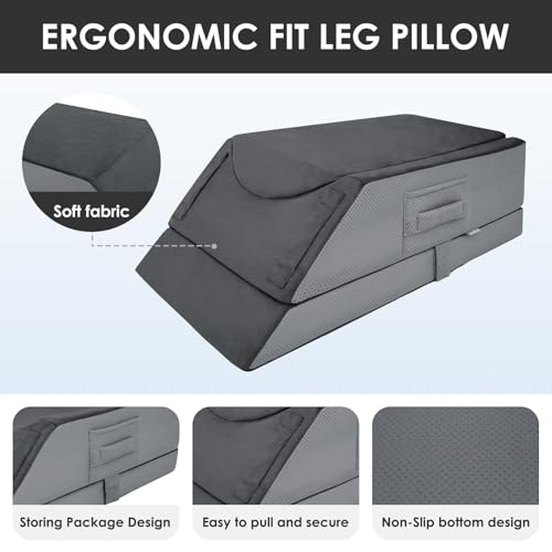 Kehangte Leg Elevation Pillows for After Surgery 29"x16.5"x9.5" - size: Double Leg (29"x16.5"x9.5")