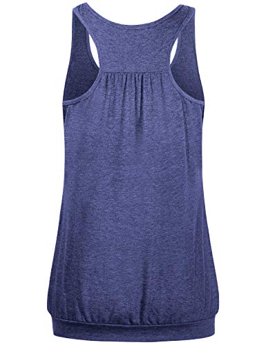 Joymom Maternity Summer Cool Sleeveless Nursing Tank Tops Breastfeeding Shirts - color: 51 Blue Grey, size: Medium