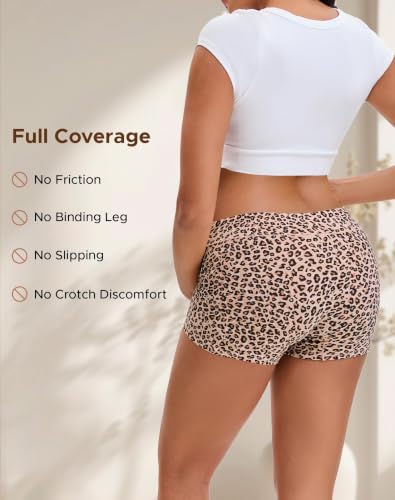 INNERSY Women's Maternity Underwear Cotton Pregnancy Boyshorts 4-Pack - color: Maillard, size: Medium
