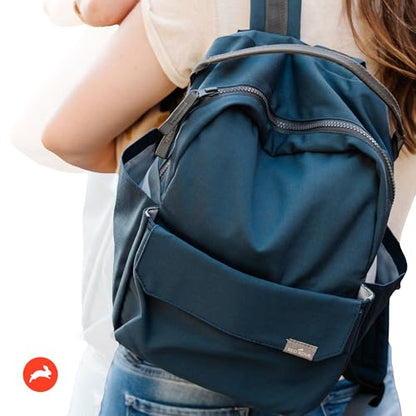 Mini Roo Diaper Bag Backpack, Navy Blue Baby Bag - 6 Pocket Daily Carry - color: Navy