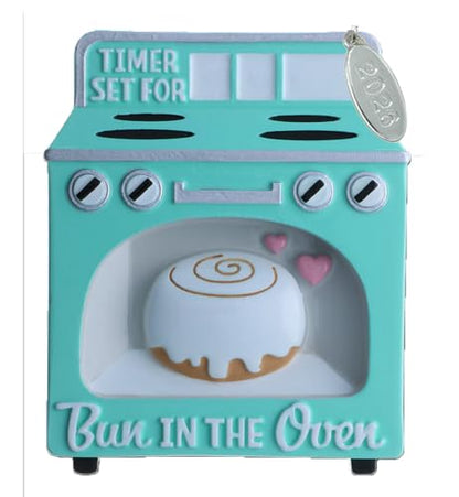 Expecting Ornament, Pregnant Christmas Ornaments, Cute Bun in The Oven - color: Expecting Oven