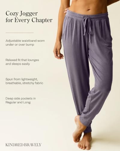 Kindred Bravely Everyday Maternity Lounge Jogger Pants for Postpartum - color: Black, size: Small