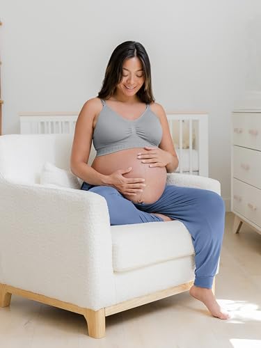 Kindred Bravely Simply Sublime Nursing Bra, Wireless Maternity Bra - color: Grey, size: Small