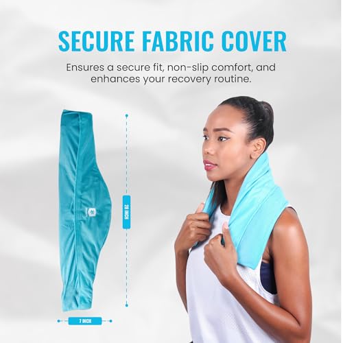 ICEWRAPS Fabric Cover for 7"x28" Clay Pack, Reusable Ice Pack Cover - Blue - style: Fabric Cover Only