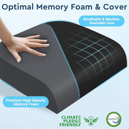 Seat Cushion, Memory Foam Office Chair Cushion, Black, Large - color: Black, size: Large