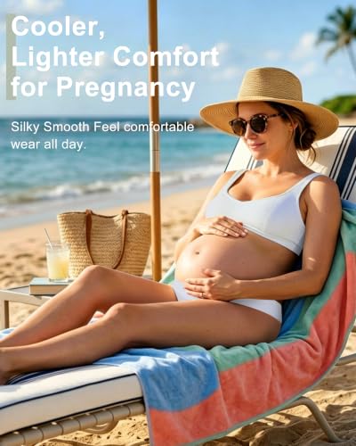LEVAO Maternity V-Cut Seamless Women Thongs No Show Pregnancy Panties S-XL - color: Tealish Green,dark Grey Blue,camouflage Green,greyish Green,pastel Grey, size: Medium