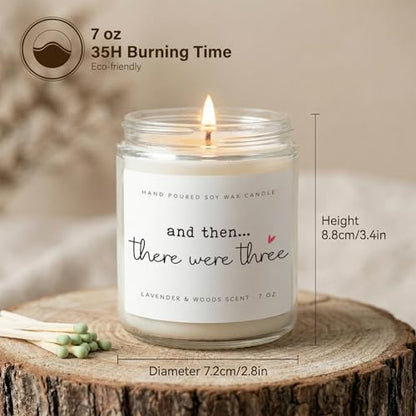 New Mom Gifts, Postpartum Gift for Moms, Gift for New Moms After Birth, New Parents Gifts for Couple, First Time Mom to Be - Lavender Scented Candle 7oz - color: New Moms & Dads
