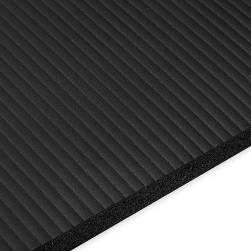 Gaiam Thick Yoga Mat, Exercise & Fitness Mat with Easy-Cinch Carrying Strap - color: Black, size: 1"