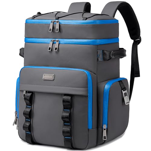 Weitars Insulated Cooler Backpack,Waterproof Soft Cooler Bag 31L/52 Can - color: DarkGray