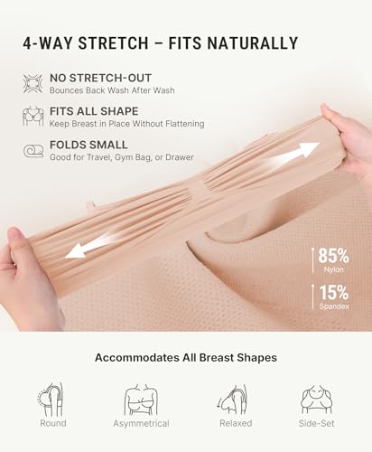 FeelinGirl Bras for Women Comfy Seamless Wireless Bralettes - color: Nude, size: 3X-Large