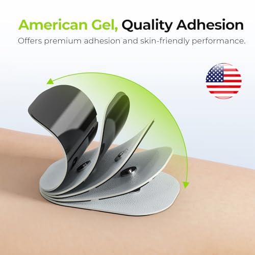 AUVON Wireless TENS Unit Electrode Pads 12 Pcs, 2 Sizes, Latex-Free - color: A White