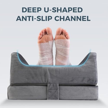 3-Height Adjustable Wide Leg Elevation Pillows for After Surgery - color: Grey