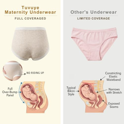 Women's Cotton Maternity Underwear Breathable Postpartum Panties - size: X-Large