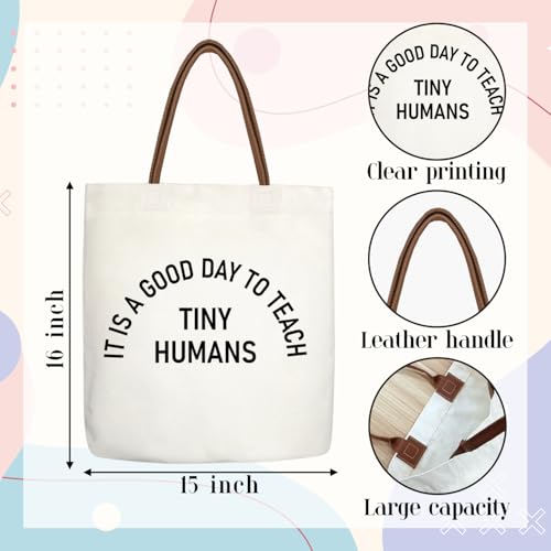 Canvas Tote Bag For Women - color: It's a Good Day to Teach Tiny Humans