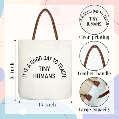 Canvas Tote Bag For Women - color: It's a Good Day to Teach Tiny Humans