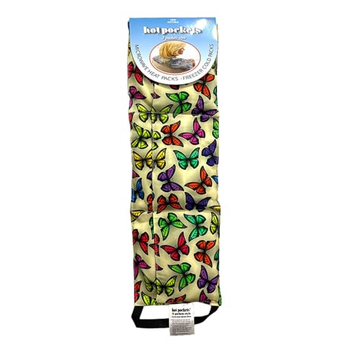 Hot Pockets Microwaveable Hot & Cold Heating Pad 3 Pockets Style for Neck, Shoulder, Elbow, Knee, Stomach & Lower Back – Reusable & Washable for Comfort & Relaxation - Butterfly Dance - style: Butterfly Dance