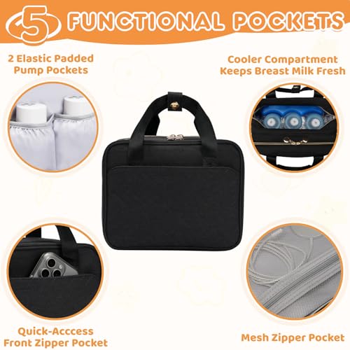 Wearable Breast Pump Travel Bag,Breastmilk Cooler Bag,Pumping Carrying Case