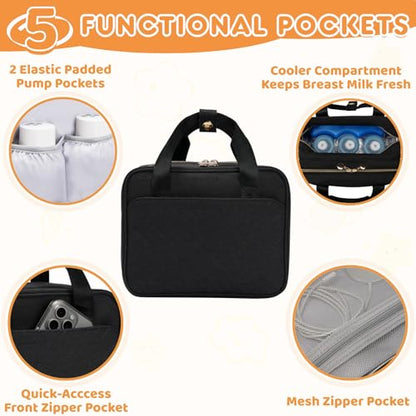 Wearable Breast Pump Travel Bag,Breastmilk Cooler Bag,Pumping Carrying Case