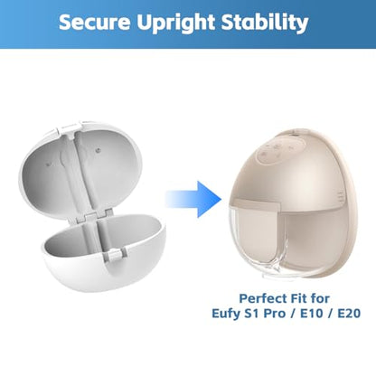 Breast Pump Case Compatible with Eufy S1 Pro, E10 & E20(White) - color: White