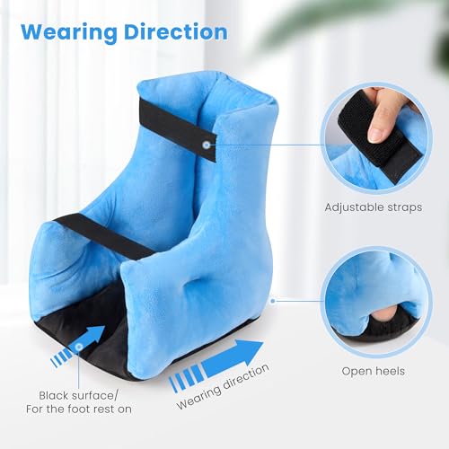 2 Pcs Heel Protectors for Pressure Sores，Adjustable Heel Cushion Boots