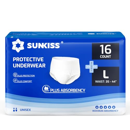SUNKISS TrustPlus Unisex Incontinence Underwear, Large, 16 Count - size: Large (16 Count)