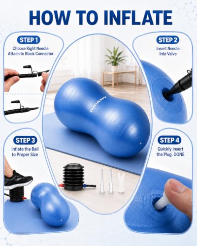 INPANY Peanut Exercise Ball for Labor, Physical Therapy & Fitness - color: Blue
