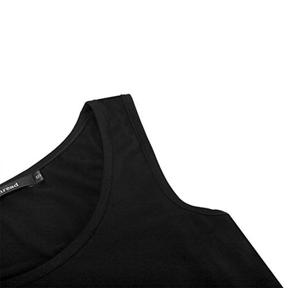 OThread & Co. Women's Basic Crop Tops Stretchy Casual Scoop Neck Sleeveless Crop Tank Top - color: Black, size: Medium
