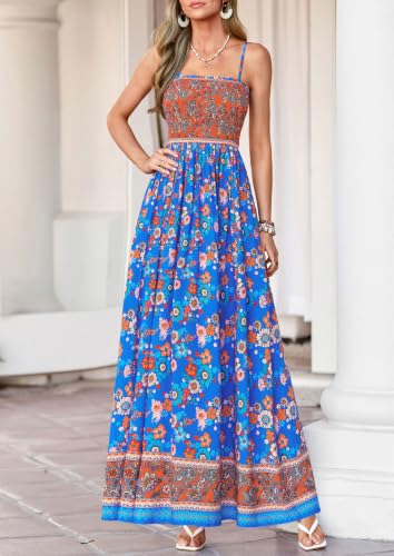 PRETTYGARDEN Summer Dresses for Women 2026 Beach Sun Dress - color: Blue, size: Medium