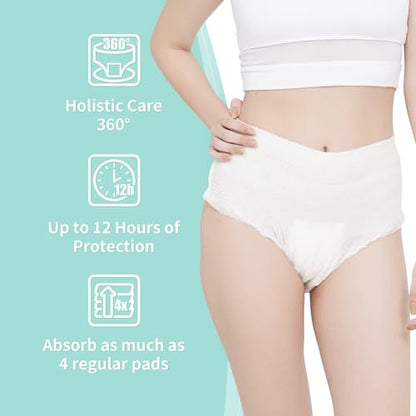 Disposable Period Underwear Overnight Leakproof, Unscented S/M, 6CT - size: Small/Medium, style: Pack of 1