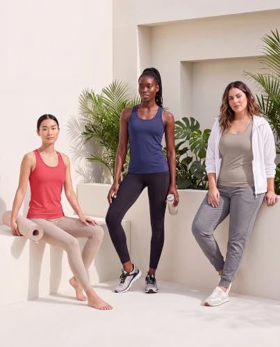 5 Pack Women's Dry Fit Racerback Tank Tops Sleeveless Athletic Workout Gym - color: Set 1, size: Medium