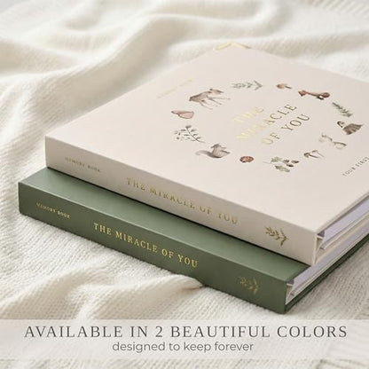 Keepsake Baby Memory Book for Boys and Girls - Timeless First 5 Year Book - color: Sage