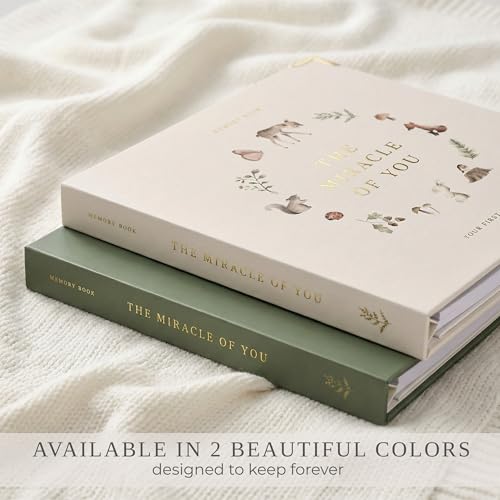 Keepsake Baby Memory Book for Boys and Girls - Timeless First 5 Year Book - color: Beige