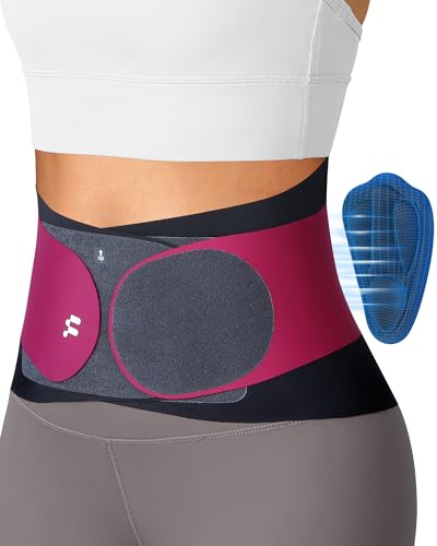 0.5mm Ultra Thin Back Brace for Women Men, All Day Comfort & Support - size: L, style: Rose