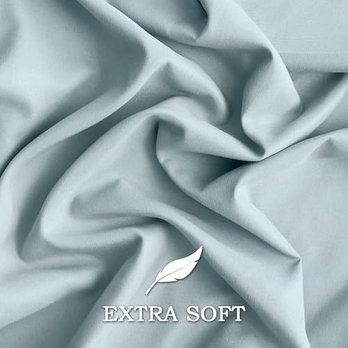 Set of 2 Brushed Microfiber Pillowcases 20x26 inch Baby Blue - color: Baby Blue, size: Standard
