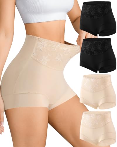 Maternity Seamless Underwear High Waisted Postpartum Briefs Lace Full Coverage No Show Panties Soft Stretchy Briefs - color: Multicoloured B, size: Medium