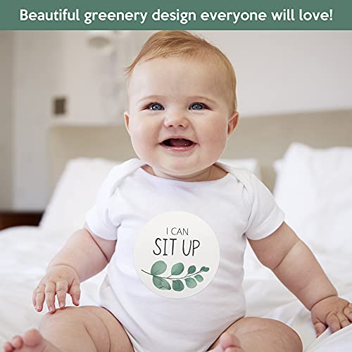 Baby Monthly Milestone Stickers - Set of 24 - Greenery Designs