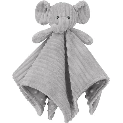 Elephant Baby Security Blanket for Boys and Girls 15 Inch Grey - color: Elephant