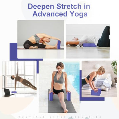 Large Foam Yoga Block - color: Dark Purple