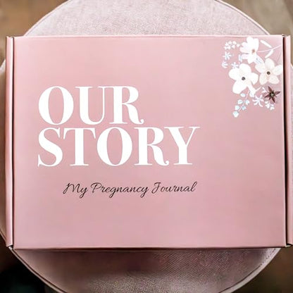 Pregnancy Journal Baby Book – 11” x 8.5” Hardcover Keepsake with Lay-Flat Binding, 3 Sticker Pages, Gift for Expecting Moms, First-Time Mom, Pregnancy Memory Book