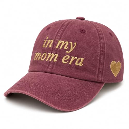 in My Mom Era Hat for Women, Mama Baseball Cap, New Mother Gift - color: Pink