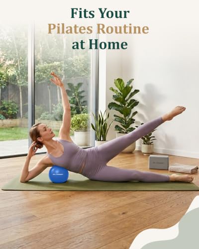 Trideer 9 Inch Pilates Ball with Inflation Straw, Small Exercise Yoga Ball - color: Royal Blue