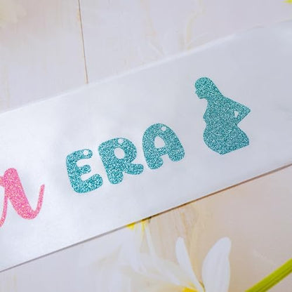 Decorit In My MAMA Era Sash, Mom-to- Be Sash for Baby Shower, Gender Reveal