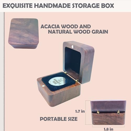 New Mom & Dad Gifts,Decision Making Coin with Handmade Wooden Box