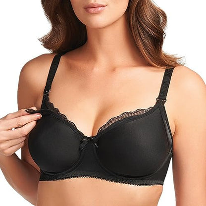 Freya Women's Pure Uw Moulded Nursing Bra - color: Black, size: (32) D